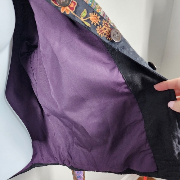 COLDWATER CREEK MULT-MATERIAL EMBROIDERED JACKET - Picture 6 of 8